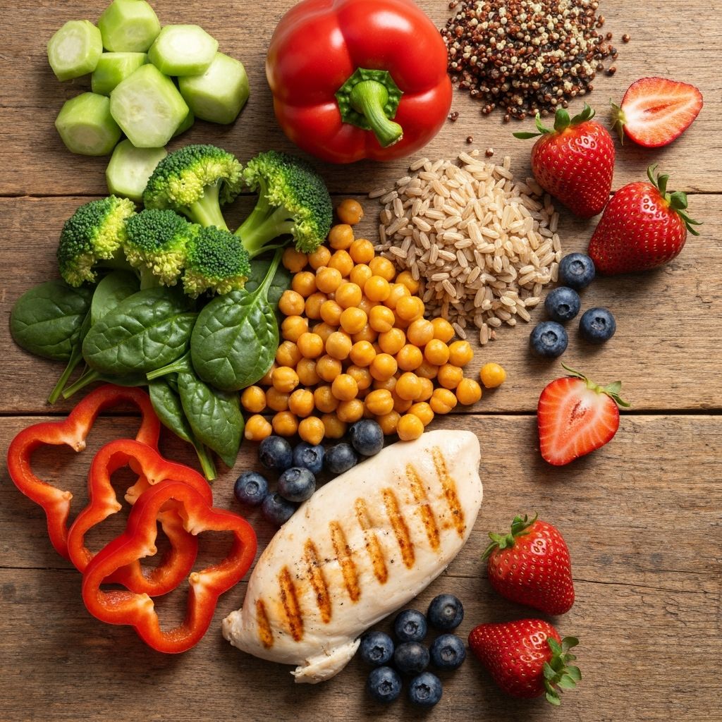 Vyváženě složená zdravá jídla